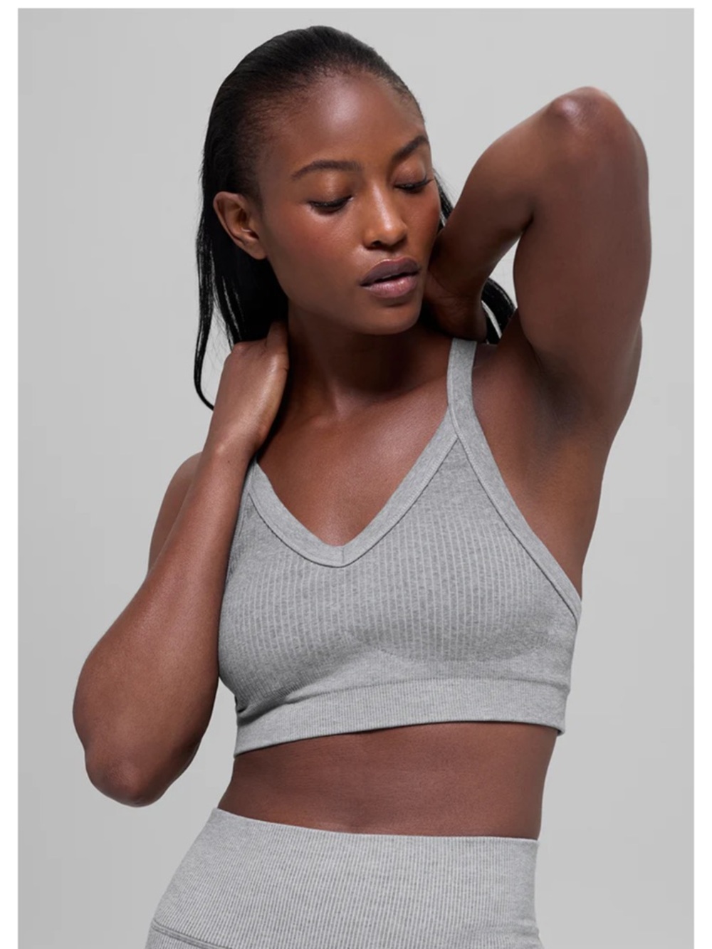Alo Seamless Two Tone Rib Bra